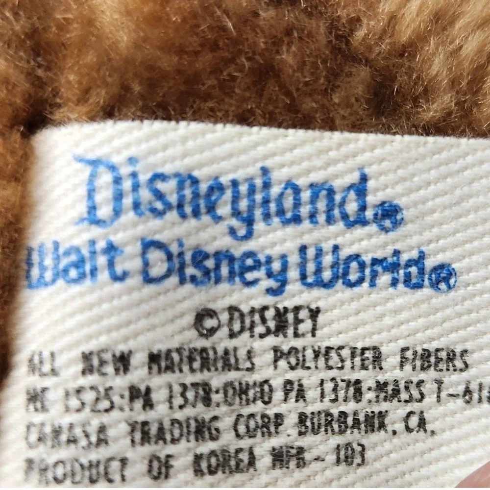 Vintage 1980s Disney World Bambi Plush Brown Soft Stuffed Animal Deer Disneyland